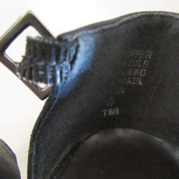 Luca B Calico Size Ladies 7 -1/2 M   Black Leather - Picture 4 of 11